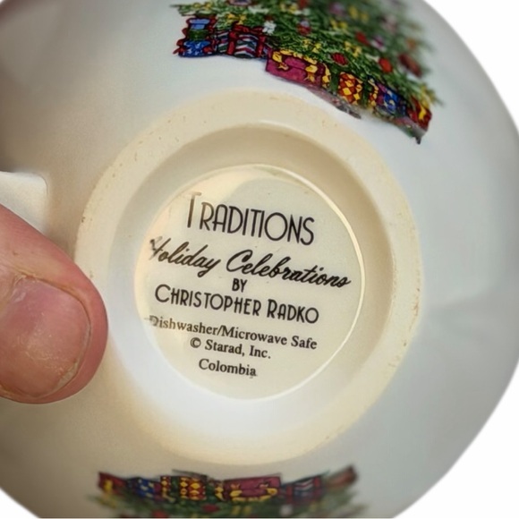 Christopher Radko “Traditions” Holiday Cup & Saucer Set – Christmas Tree Design - Picture 4 of 4